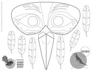 Songthrush mask for colouring in