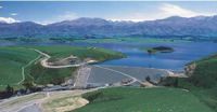 The Opuha Dam in South Canterbury stores 91M m<sup>3</sup> for irrigation, power generation, domestic use and environmental flow.