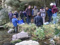 Demonstrating water sampling methods to local Iwi.