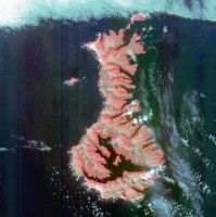 SPOT-2 image of Auckland Islands. (c) CNES 2001.