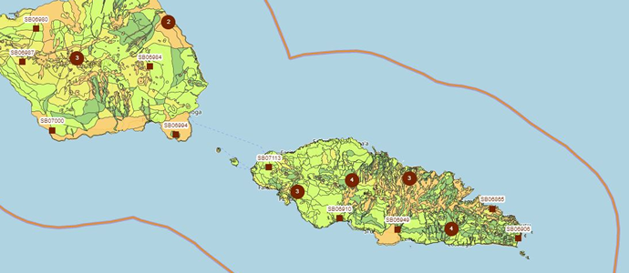 Soil mapping of Samoa as shown on the Pacific Soils Portal.