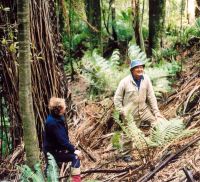 Rob Allen of Landcare Research and the Chair of Tūhoe Tuawhenua Trust, Tahae Doherty