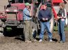 Canterbury farmer Tim Chamberlain (left) talking with Landcare Research biocontrol experts Hugh Gourlay and Helen Parish