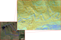 Figure 2. High-resolution (2 cm) RPAS-derived Imagery that will inform restoration of the Te Mata Peak track. The image shows the Topographic Wetness, with the dark blue colour indicating the areas of highest erosion susceptibility.