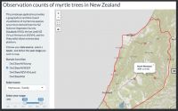 Visualising myrtle tree occurrence data in New Zealand to help mitigate biosecurity threats.