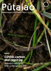 Pūtaiao Issue 3 cover. COVID, carbon and regen ag. Research highlights from a changing world