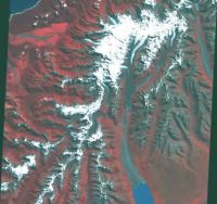 SPOT-1 image of Mt Cook K 435 J438 23 February 1987 © CNES 1987