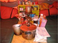 Tent kitchen set up in a polar tent. (McLeod)
