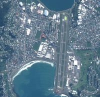 Natural colour multispectral imagery of Wellington airport. (c) CNES 2012