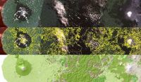 LCDB – from satellite imagery (top) to a useful map (bottom).