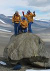 Soil scientists in the dry valleys of the Ross Sea Region of Antarctica. Image - M Balks