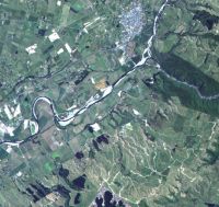 ALOS AVNIR natural colour subscene  of Ashurst and the Manawatu River. 
JAXA retains ownership of ALOS data.