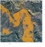 Mapping damage from Cyclone Bola. Silt (orange) and landsliding (yellow) in a valley near Gisborne mapped from SPOT imagery.