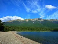 The St. Arnaud range above Lake Rotoiti in Nelson Lakes National Park where birds and mosquitoes are being sampled. Image - Chris Niebuhr