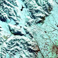 SPOT-5 image of inland Canterbury taken on 7 June 2012 after a big snowfall. (c) CNES 2012.