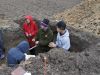 Sam Carrick with Lincoln University soil science students. Image - A Farr