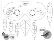 Dunnock mask for colouring in