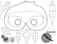 Welcome swallow mask for colouring in