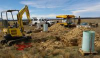 Soil cores being removed in the Mackenzie Basin