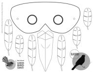 Blackbird mask for colouring in