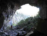 Entrance to the high altitude cave in the Kahurangi National Park 