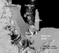 Satellite image showing iceberg B-15